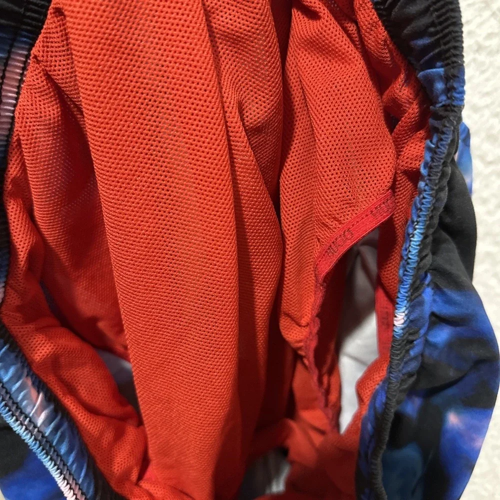 Hugo Boss‎ Men's Size XL Blue Floral Printed Drawstring Swim Mesh Shorts Logo